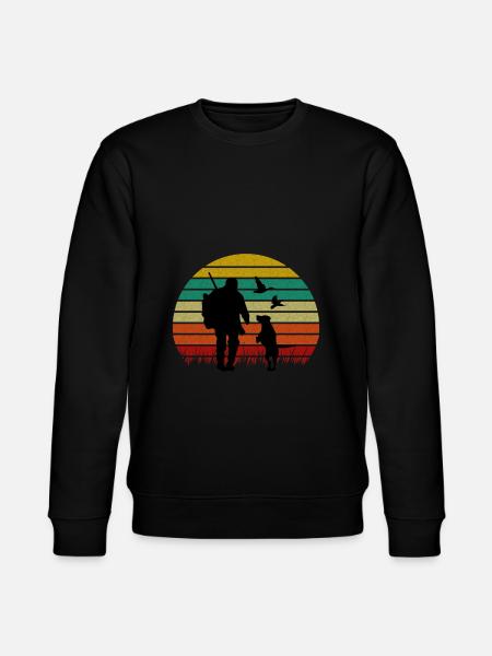 Hunter dog hunting - Stanley/Stella CHANGER Unisex Organic Sweatshirt - black