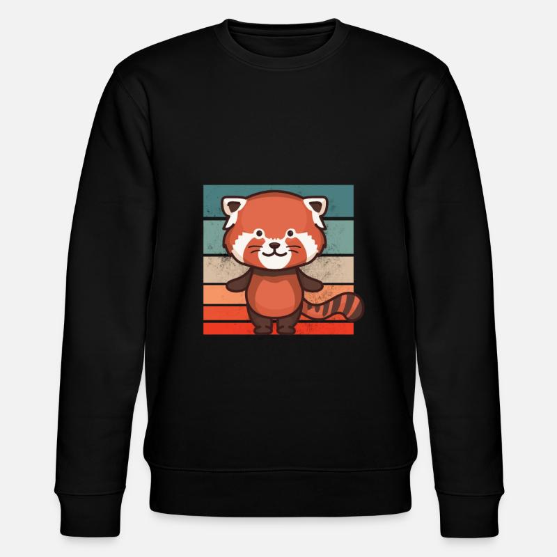 Red panda pandas panda bear - Stanley/Stella CHANGER Unisex Organic Sweatshirt - black