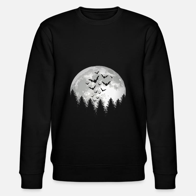 Fledermäuse Halloween - Stanley/Stella Unisex Bio-Sweatshirt CHANGER  - Schwarz