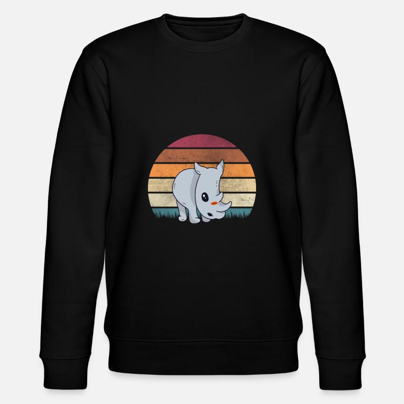 Bébé rhinocéros doux - Sweat bio CHANGER Stanley/Stella Unisexe - noir