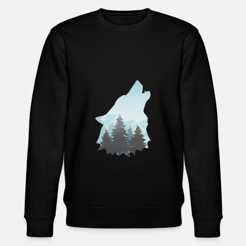 Wolf nature wolves wolf pack - Stanley/Stella CHANGER Unisex Organic Sweatshirt - black