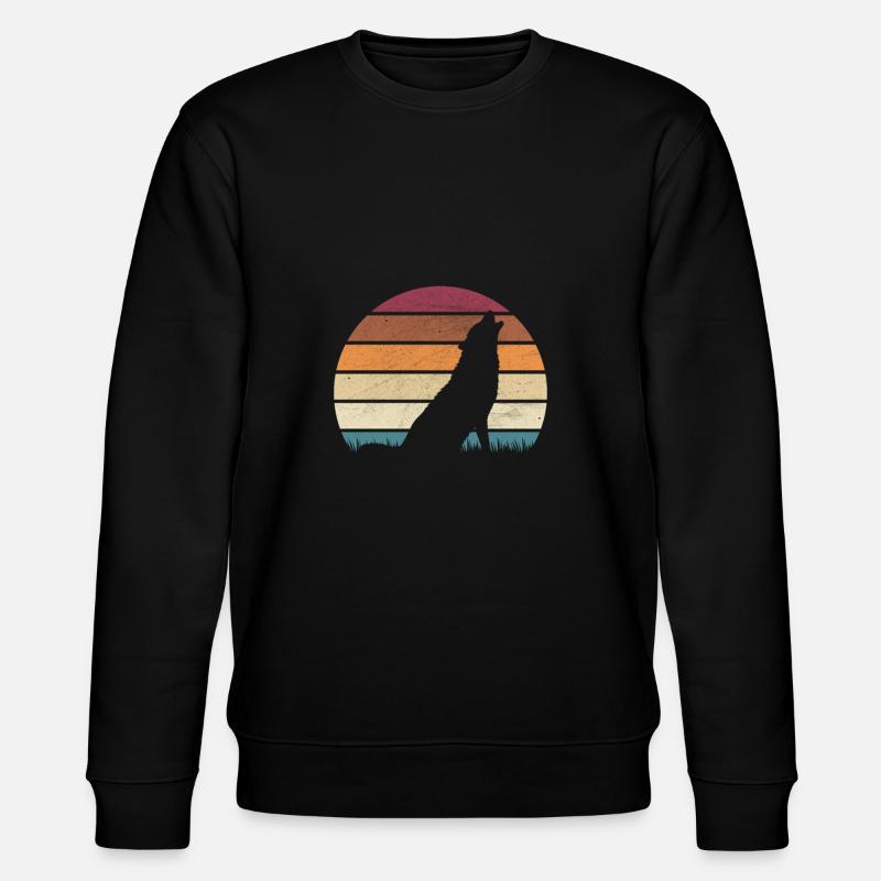 Wölfe Wolf Wolfsrudel - Stanley/Stella Unisex Bio-Sweatshirt CHANGER  - Schwarz