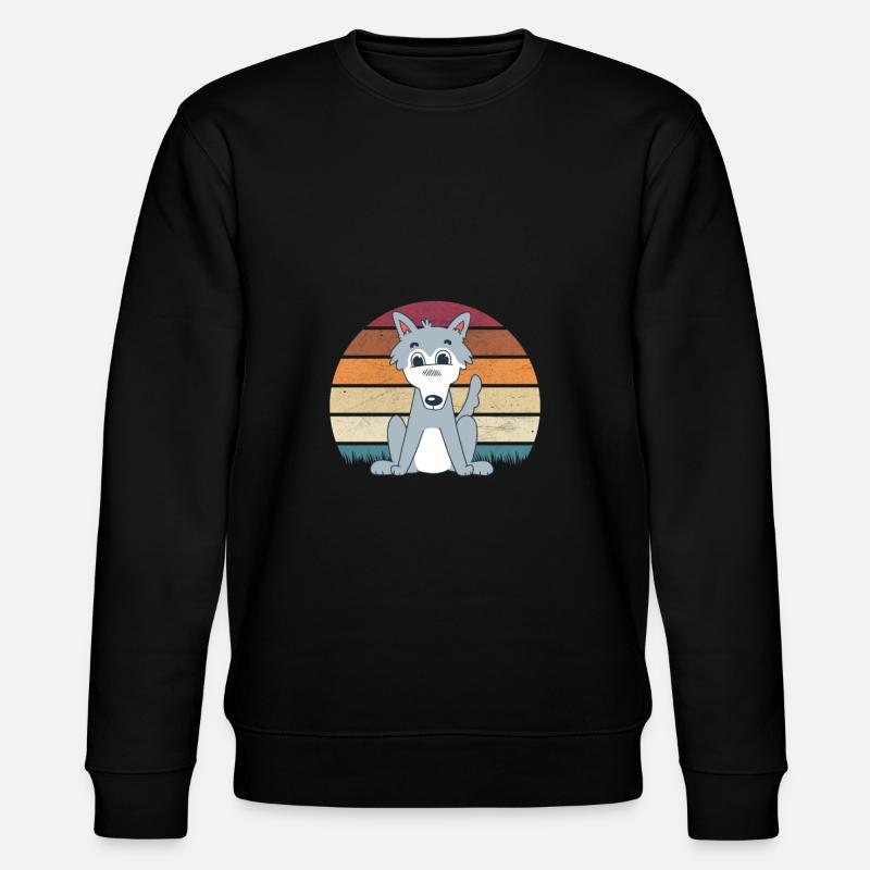 Cute wolf wolf baby - Stanley/Stella CHANGER Unisex Organic Sweatshirt - black