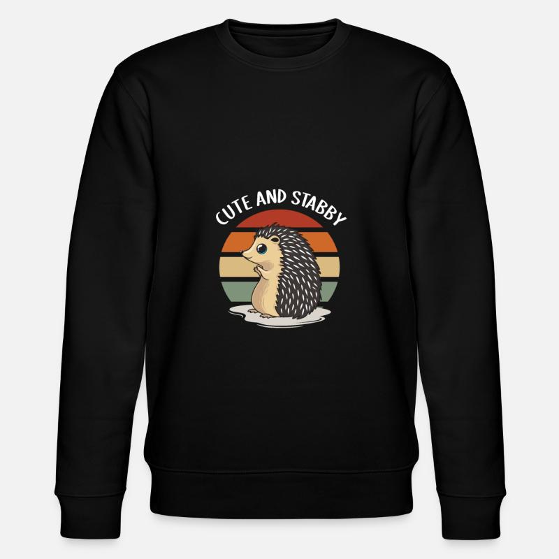 Funny hedgehog saying - Stanley/Stella CHANGER Unisex Organic Sweatshirt - black