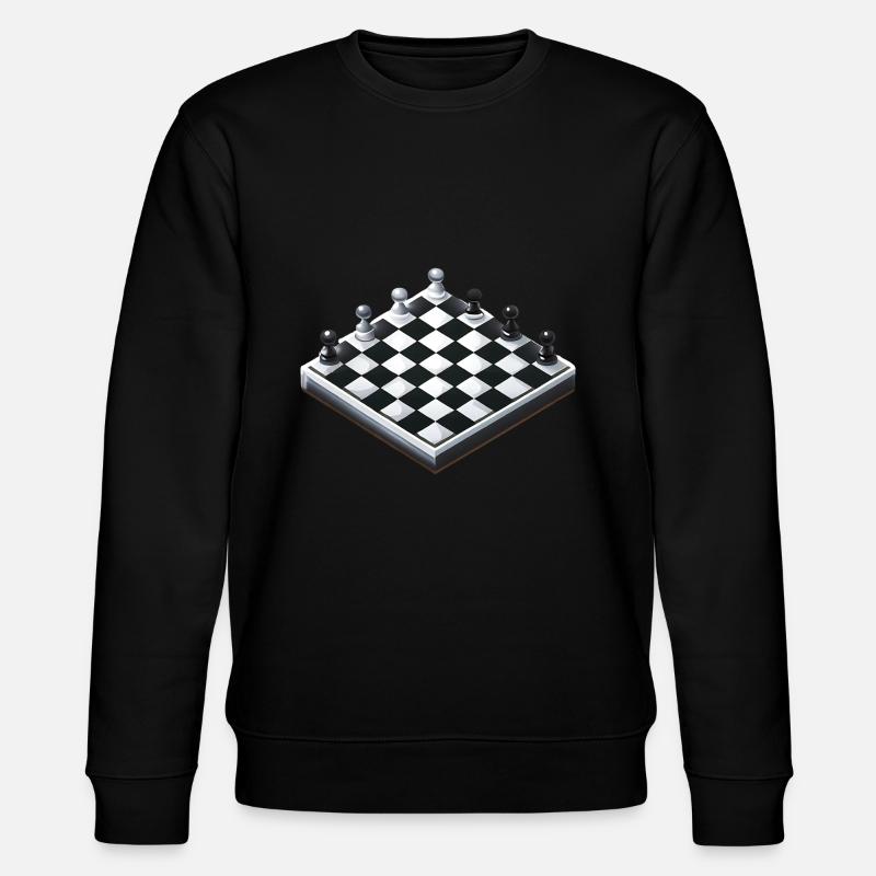Schachbrett Schach - Stanley/Stella Unisex Bio-Sweatshirt CHANGER  - Schwarz