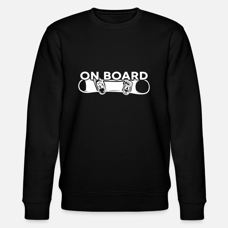 Snowboard "On Board Snowboarder" - Stanley/Stella CHANGER Unisex Organic Sweatshirt - black