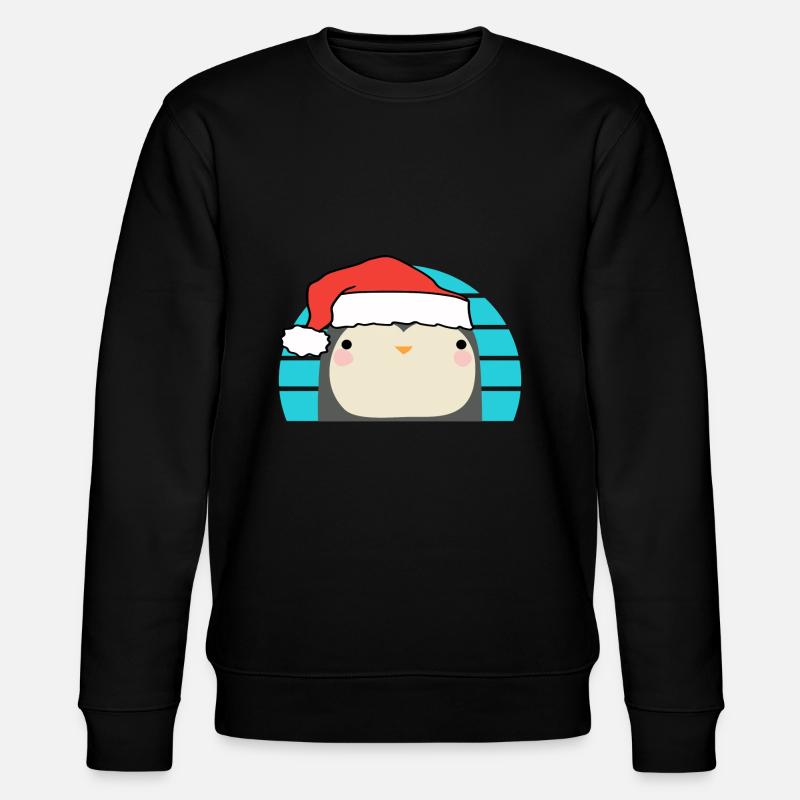 Weihnachten Pinguin - Stanley/Stella Unisex Bio-Sweatshirt CHANGER  - Schwarz
