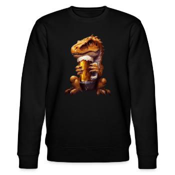 Dinosaure - Sweat bio CHANGER Stanley/Stella Unisexe - noir - Devant - Nik (191cm) & Marisol (170cm)