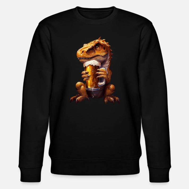 Dinosaurier - Stanley/Stella Unisex Bio-Sweatshirt CHANGER  - Schwarz