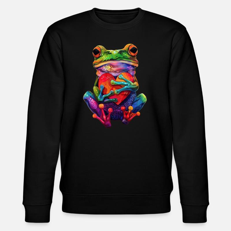 Frosch - Stanley/Stella Unisex Bio-Sweatshirt CHANGER - Schwarz