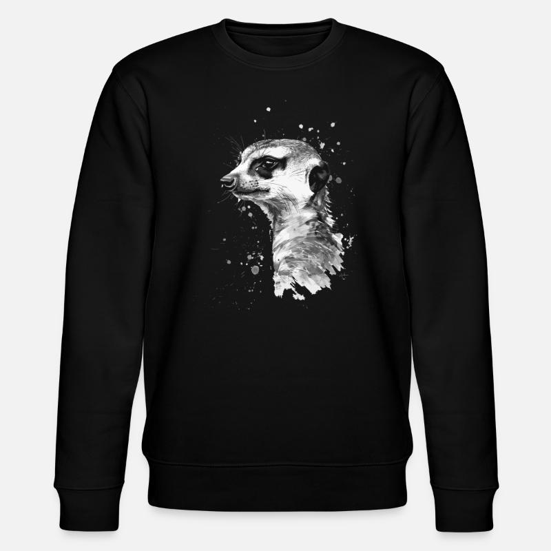 Erdmännchen - Stanley/Stella Unisex Bio-Sweatshirt CHANGER  - Schwarz