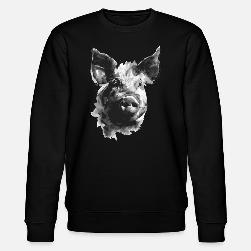 Pig - Stanley/Stella CHANGER Unisex Organic Sweatshirt - black