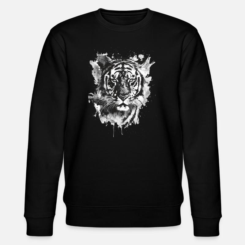 Tiger - Stanley/Stella Unisex Bio-Sweatshirt CHANGER - Schwarz