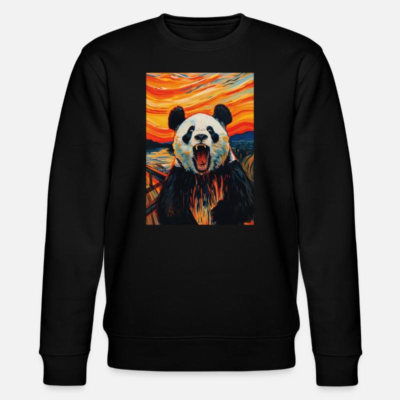 Panda - Stanley/Stella CHANGER Unisex Organic Sweatshirt - black