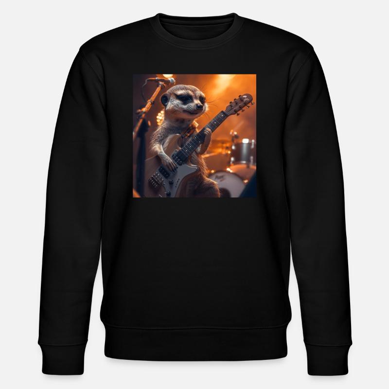 Erdmännchen - Stanley/Stella Unisex Bio-Sweatshirt CHANGER  - Schwarz