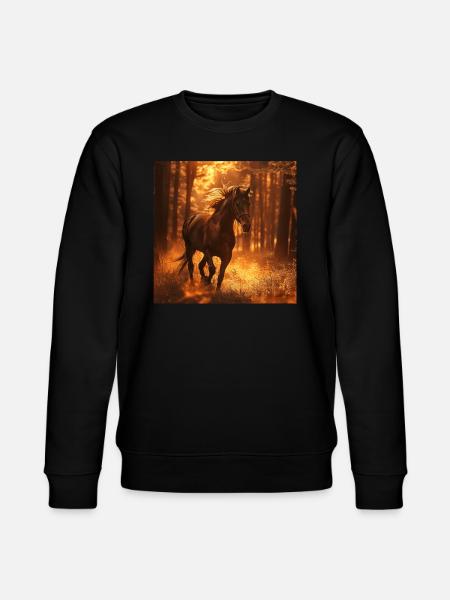 Pferd - Stanley/Stella Unisex Bio-Sweatshirt CHANGER - Schwarz