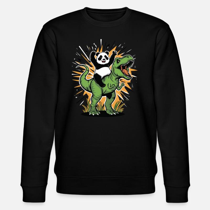 Panda - Stanley/Stella Unisex Bio-Sweatshirt CHANGER  - Schwarz