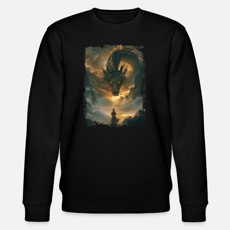 Drachen - Stanley/Stella Unisex Bio-Sweatshirt CHANGER  - Schwarz