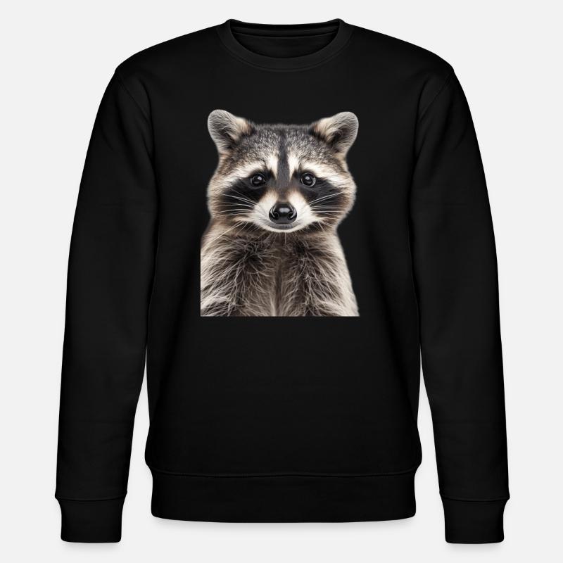 Waschbär - Stanley/Stella Unisex Bio-Sweatshirt CHANGER  - Schwarz