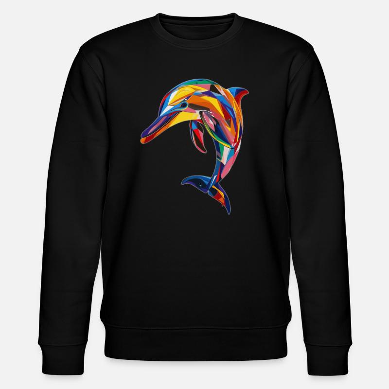 Delphin - Stanley/Stella Unisex Bio-Sweatshirt CHANGER  - Schwarz