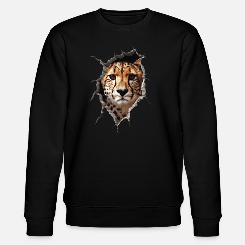 Cheetah - Stanley/Stella CHANGER Unisex Organic Sweatshirt - black