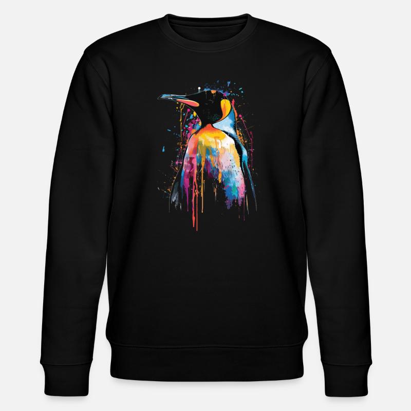 Pinguin - Stanley/Stella Unisex Bio-Sweatshirt CHANGER  - Schwarz