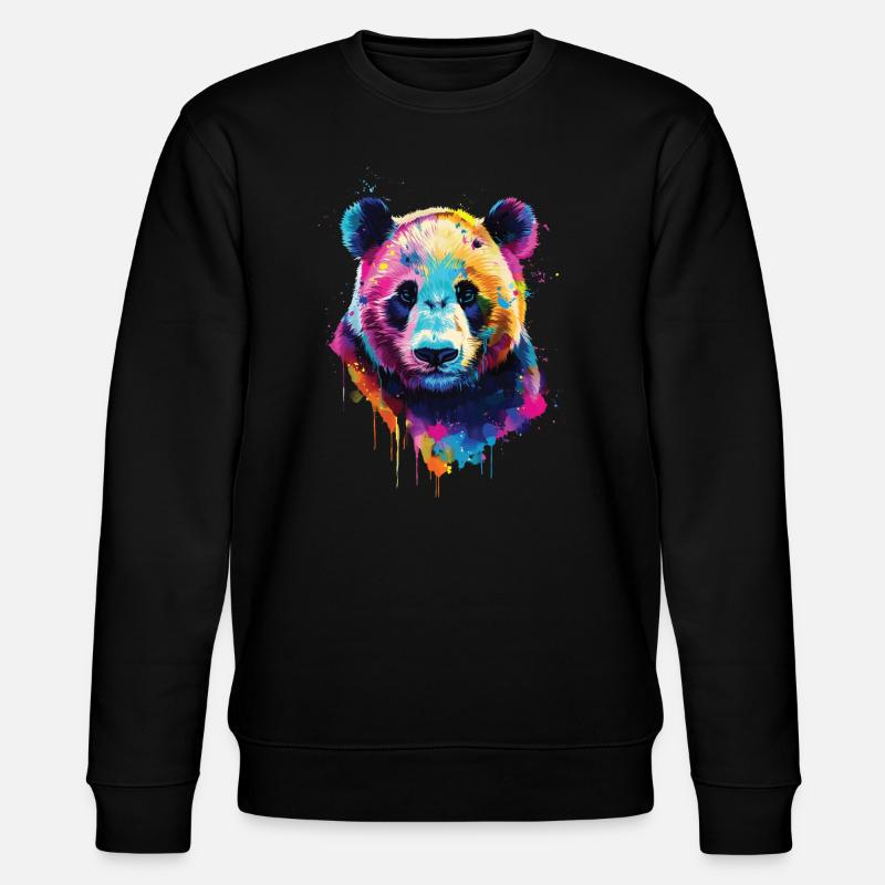 Panda - Stanley/Stella Unisex Bio-Sweatshirt CHANGER  - Schwarz