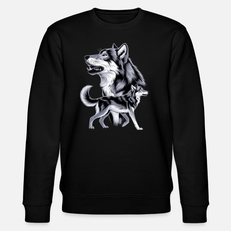 Wolf - Stanley/Stella CHANGER Unisex Organic Sweatshirt - black