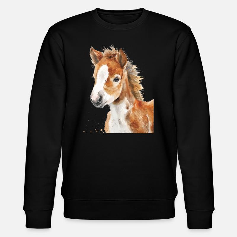 Pferd - Stanley/Stella Unisex Bio-Sweatshirt CHANGER  - Schwarz
