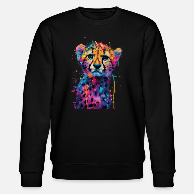 Cheetah - Stanley/Stella CHANGER Unisex Organic Sweatshirt - black