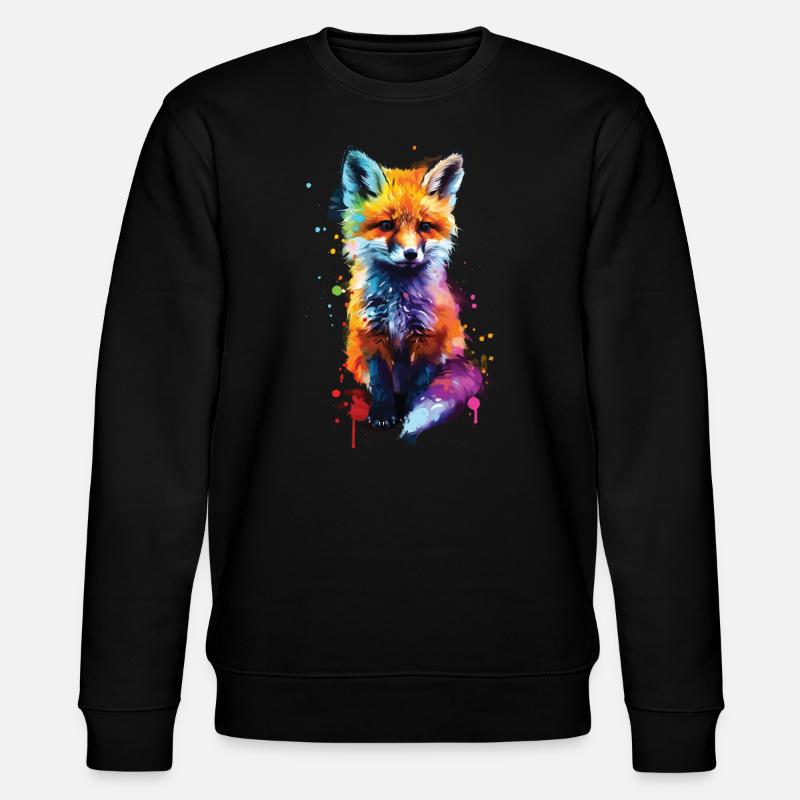 Fox - Stanley/Stella CHANGER Unisex Organic Sweatshirt - black