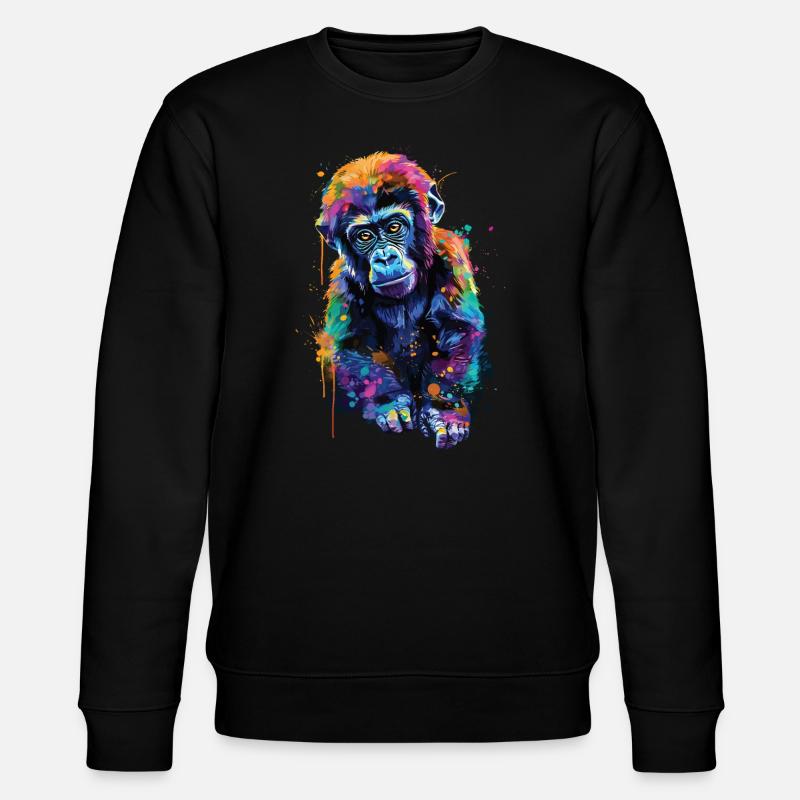Gorilla - Stanley/Stella Unisex Bio-Sweatshirt CHANGER  - Schwarz