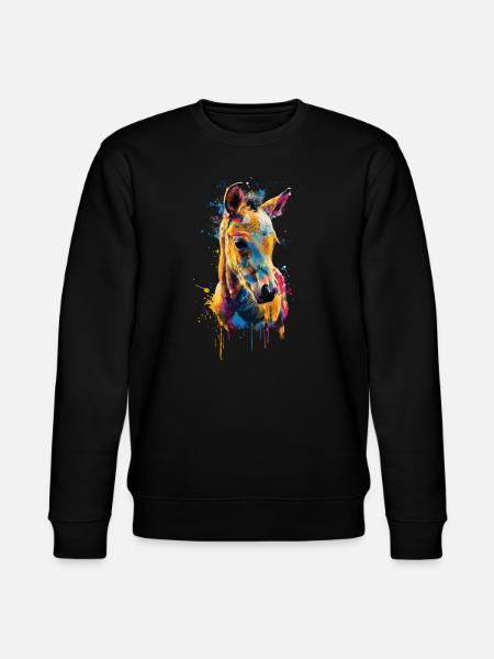 Pferd - Stanley/Stella Unisex Bio-Sweatshirt CHANGER  - Schwarz