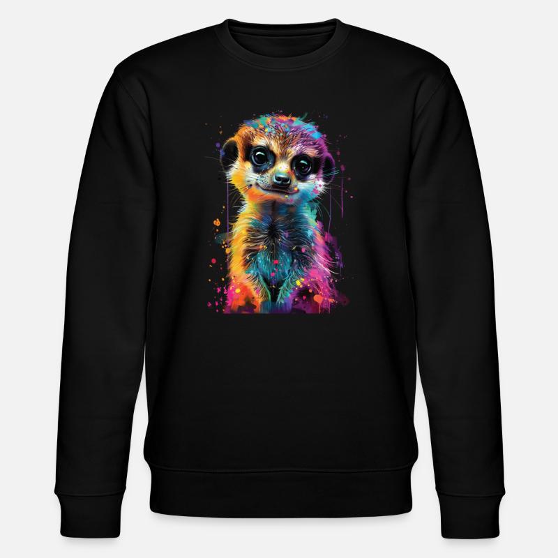 Erdmännchen - Stanley/Stella Unisex Bio-Sweatshirt CHANGER  - Schwarz