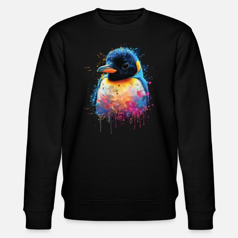 Pinguin - Stanley/Stella Unisex Bio-Sweatshirt CHANGER  - Schwarz