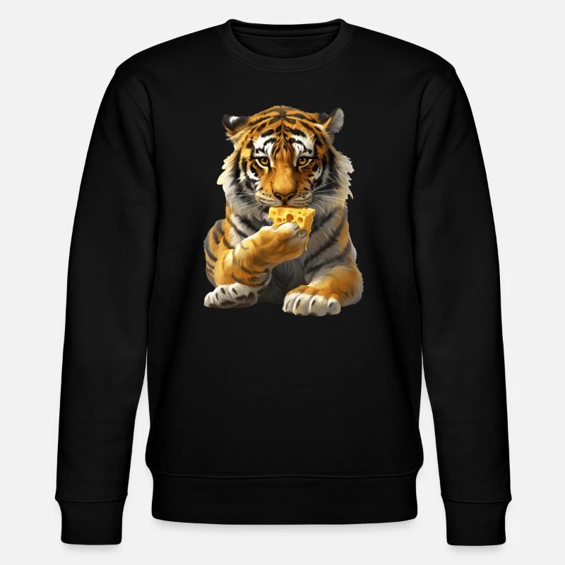 Tiger - Stanley/Stella Unisex Bio-Sweatshirt CHANGER  - Schwarz