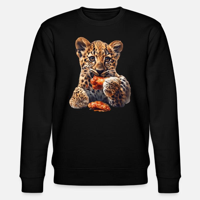 Leopard - Stanley/Stella Unisex Bio-Sweatshirt CHANGER  - Schwarz