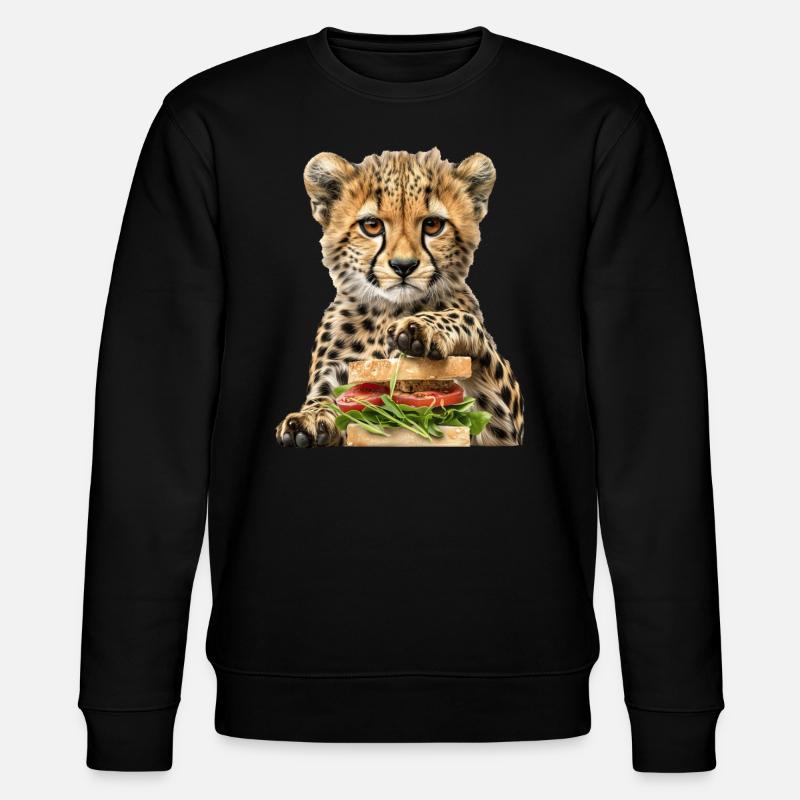 Cheetah - Stanley/Stella CHANGER Unisex Organic Sweatshirt - black
