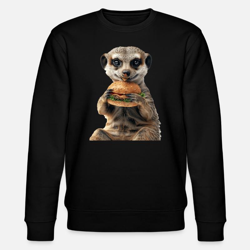 Erdmännchen - Stanley/Stella Unisex Bio-Sweatshirt CHANGER  - Schwarz