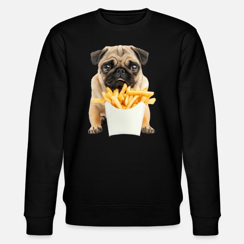 Pug - Stanley/Stella CHANGER Unisex Organic Sweatshirt - black