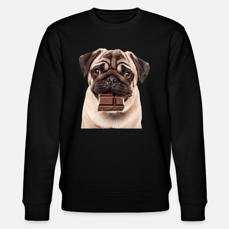 Pug - Stanley/Stella CHANGER Unisex Organic Sweatshirt - black