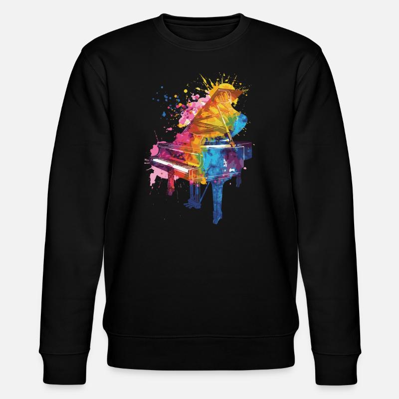 Klavier - Stanley/Stella Unisex Bio-Sweatshirt CHANGER  - Schwarz