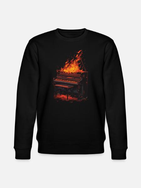 Piano - Stanley/Stella CHANGER Unisex Organic Sweatshirt - black