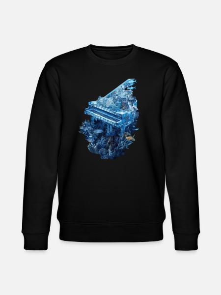 Fish Piano - Stanley/Stella CHANGER Unisex Organic Sweatshirt - black
