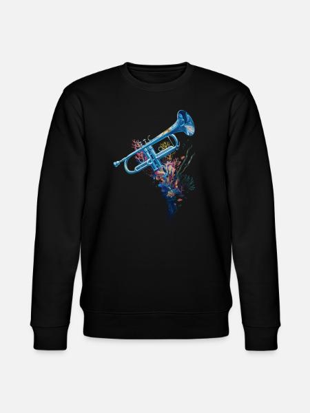 Fisch Trompete - Stanley/Stella Unisex Bio-Sweatshirt CHANGER  - Schwarz