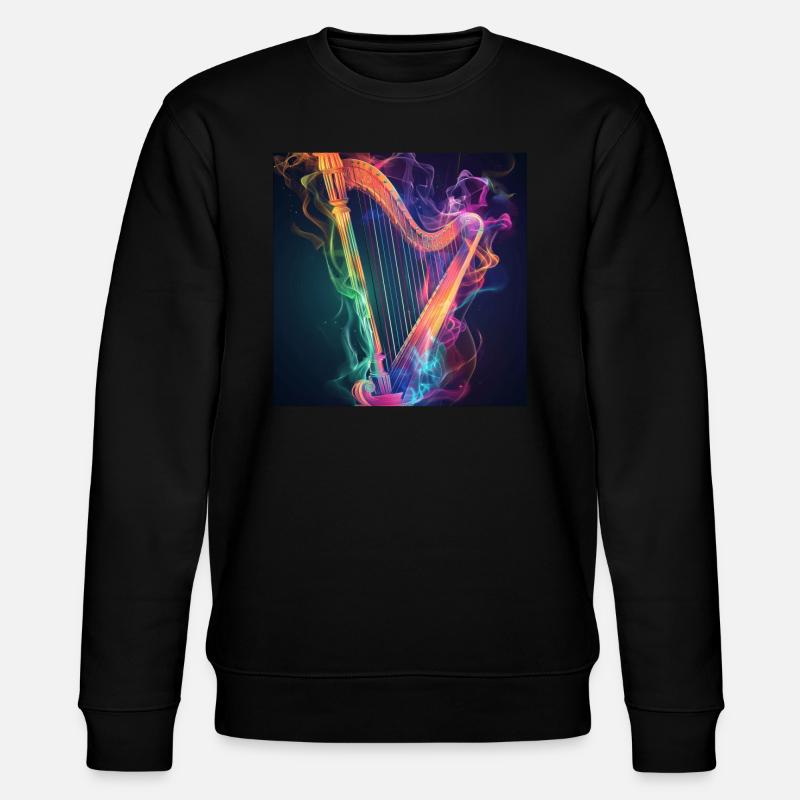 Harp - Stanley/Stella CHANGER Unisex Organic Sweatshirt - black