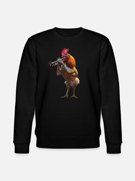 Rooster Trumpet - Stanley/Stella CHANGER Unisex Organic Sweatshirt - black