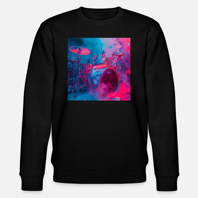 Schlagzeug - Stanley/Stella Unisex Bio-Sweatshirt CHANGER  - Schwarz