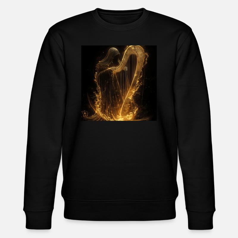 Harfe - Stanley/Stella Unisex Bio-Sweatshirt CHANGER  - Schwarz