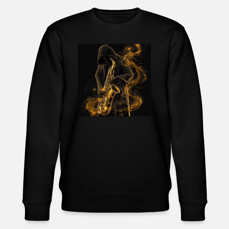Saxophon - Stanley/Stella Unisex Bio-Sweatshirt CHANGER  - Schwarz